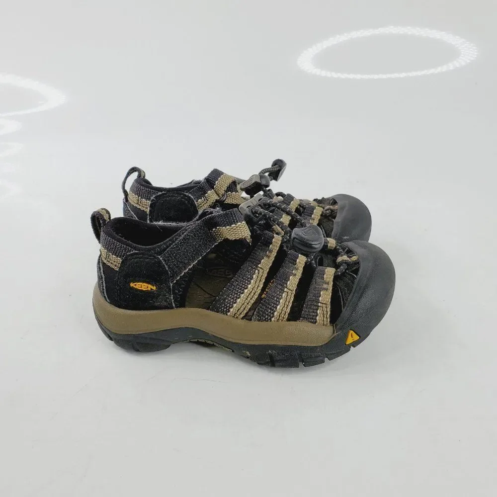 Keen Boy's Black Newport‎ H2 1006039 Tie Up Trail Trekking Sandal Size 9